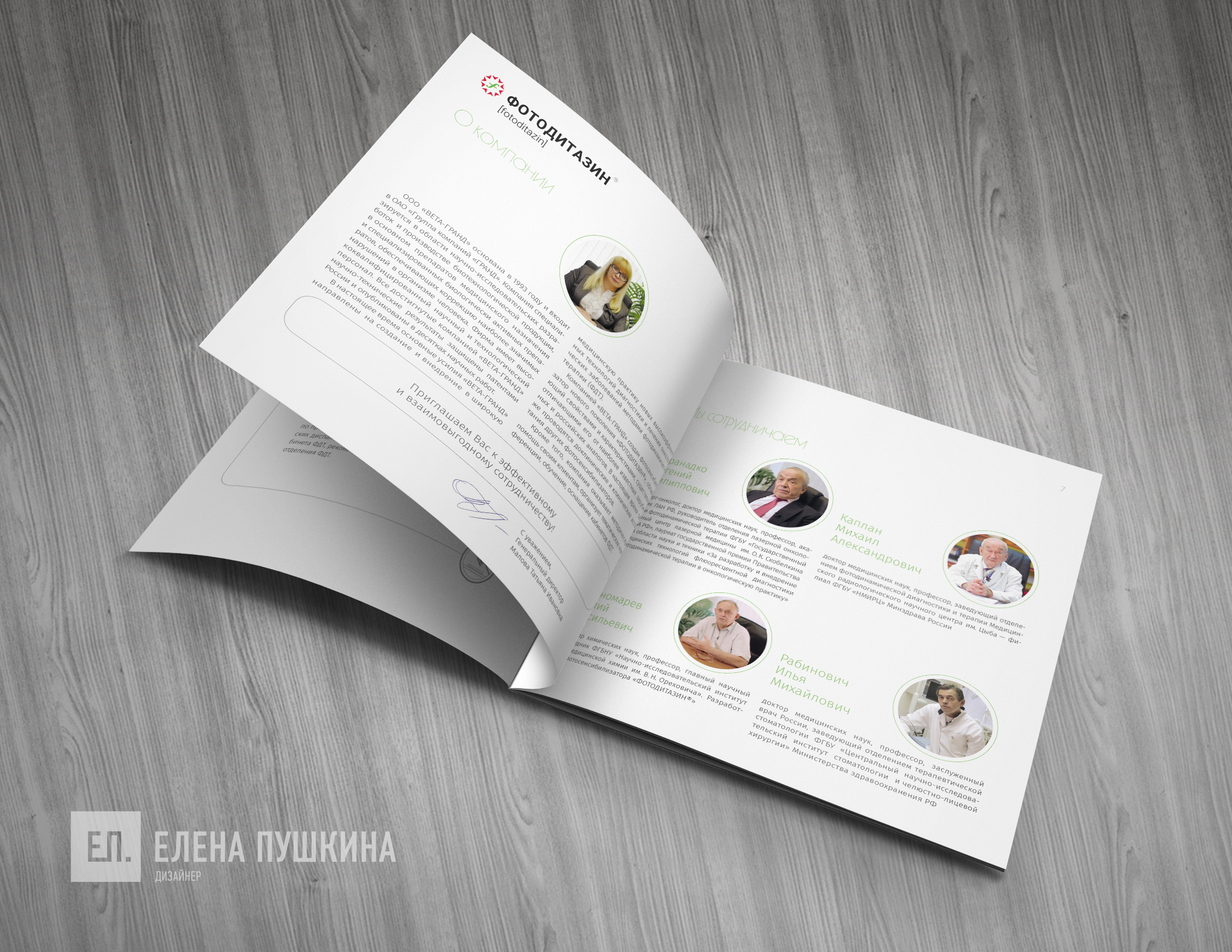 Рекламная брошюра ТМ «ФОТОДИТАЗИН» — дизайн с «нуля» обложки, макета, инфографики и вёрстка брошюры Дизайн каталогов Портфолио